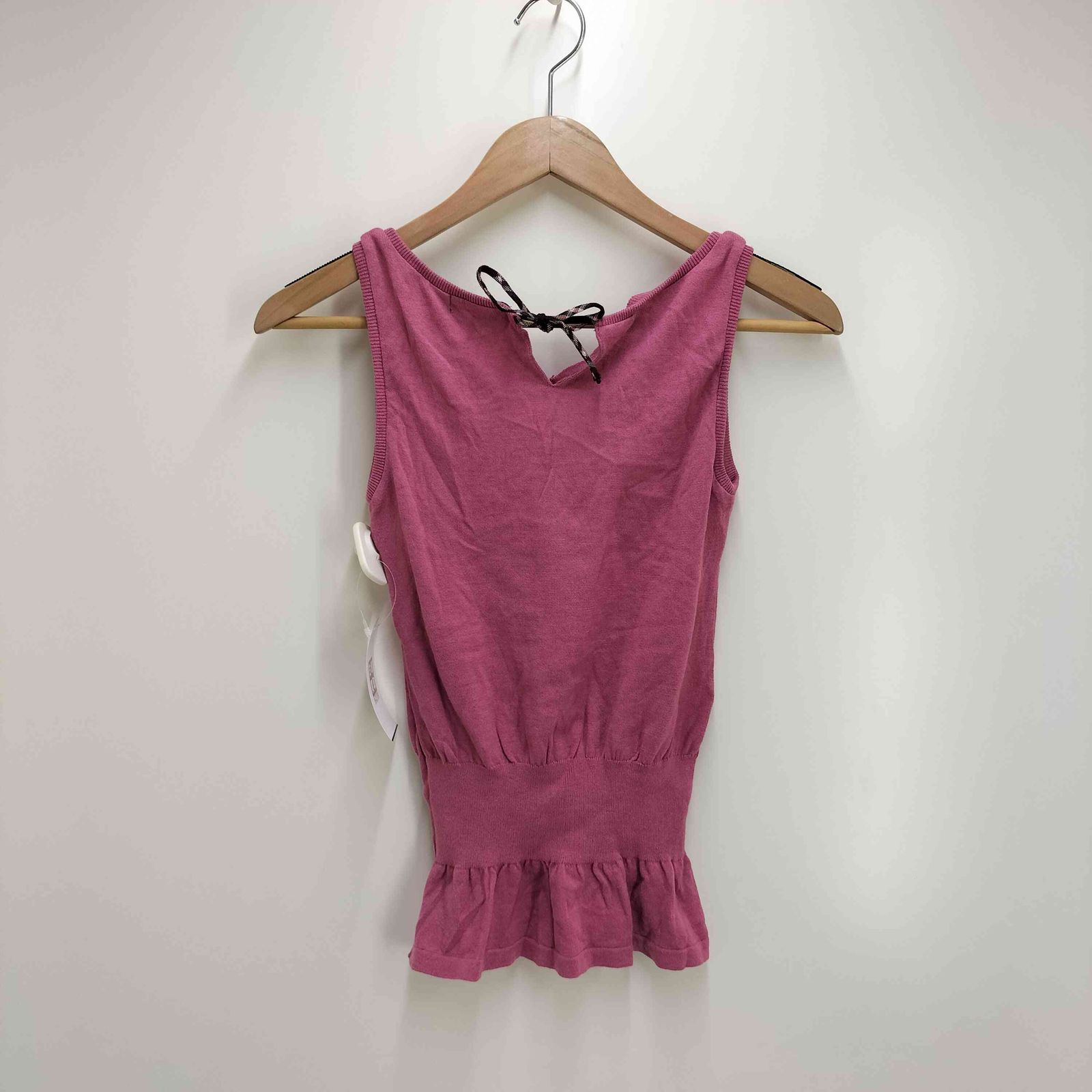 美品バーバリーノースリーブリボントップス36 美品バーバリー