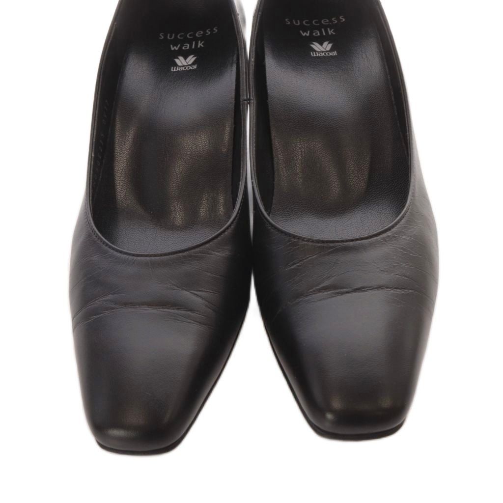 ワコール wacoal success walk パンプス レザー スクエアトゥ 23.5cm