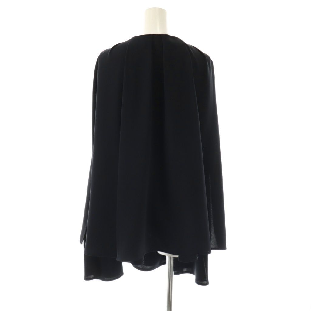 カデュネ CADUNE スカラケープ2wayブラウス 2点セット 38 ネイビー /HK