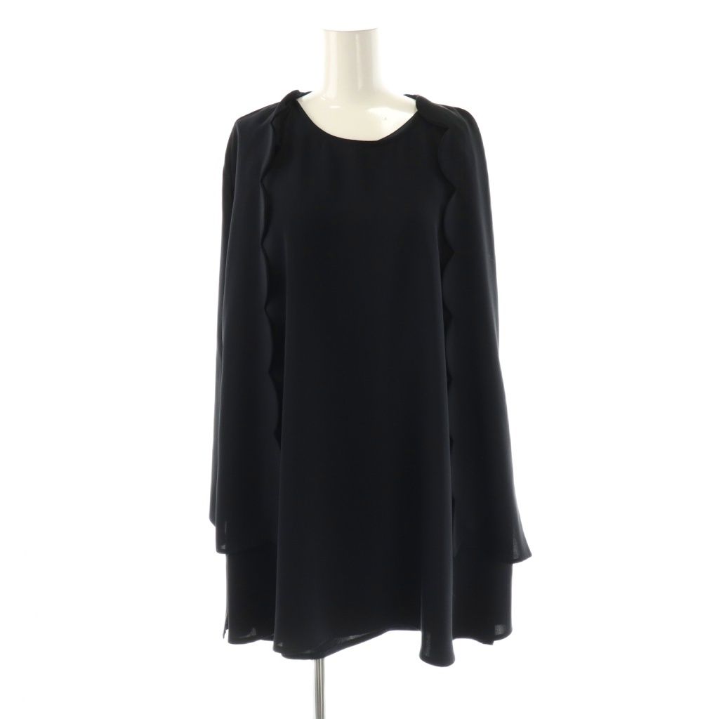 カデュネ CADUNE スカラケープ2wayブラウス 2点セット 38 ネイビー /HK