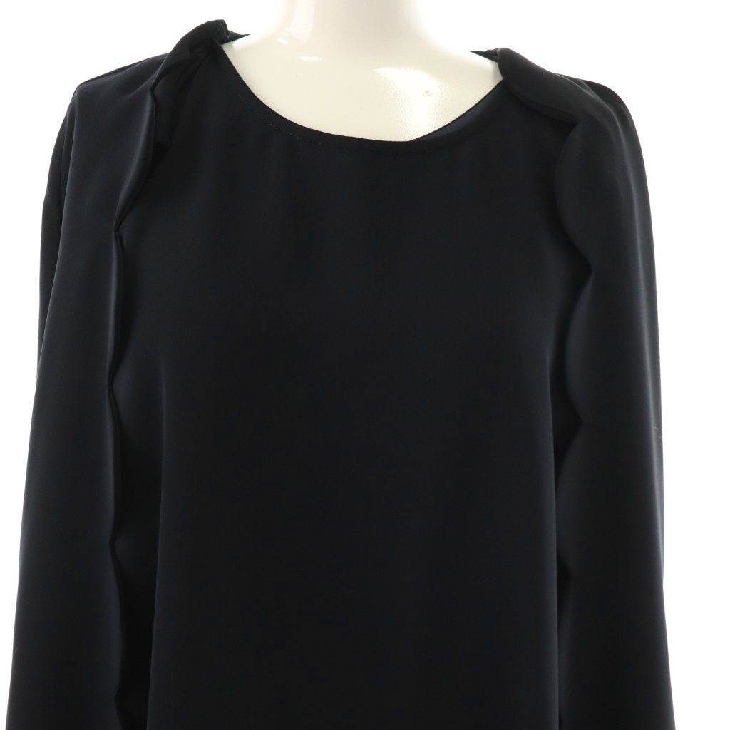 カデュネ CADUNE スカラケープ2wayブラウス 2点セット 38 ネイビー /HK