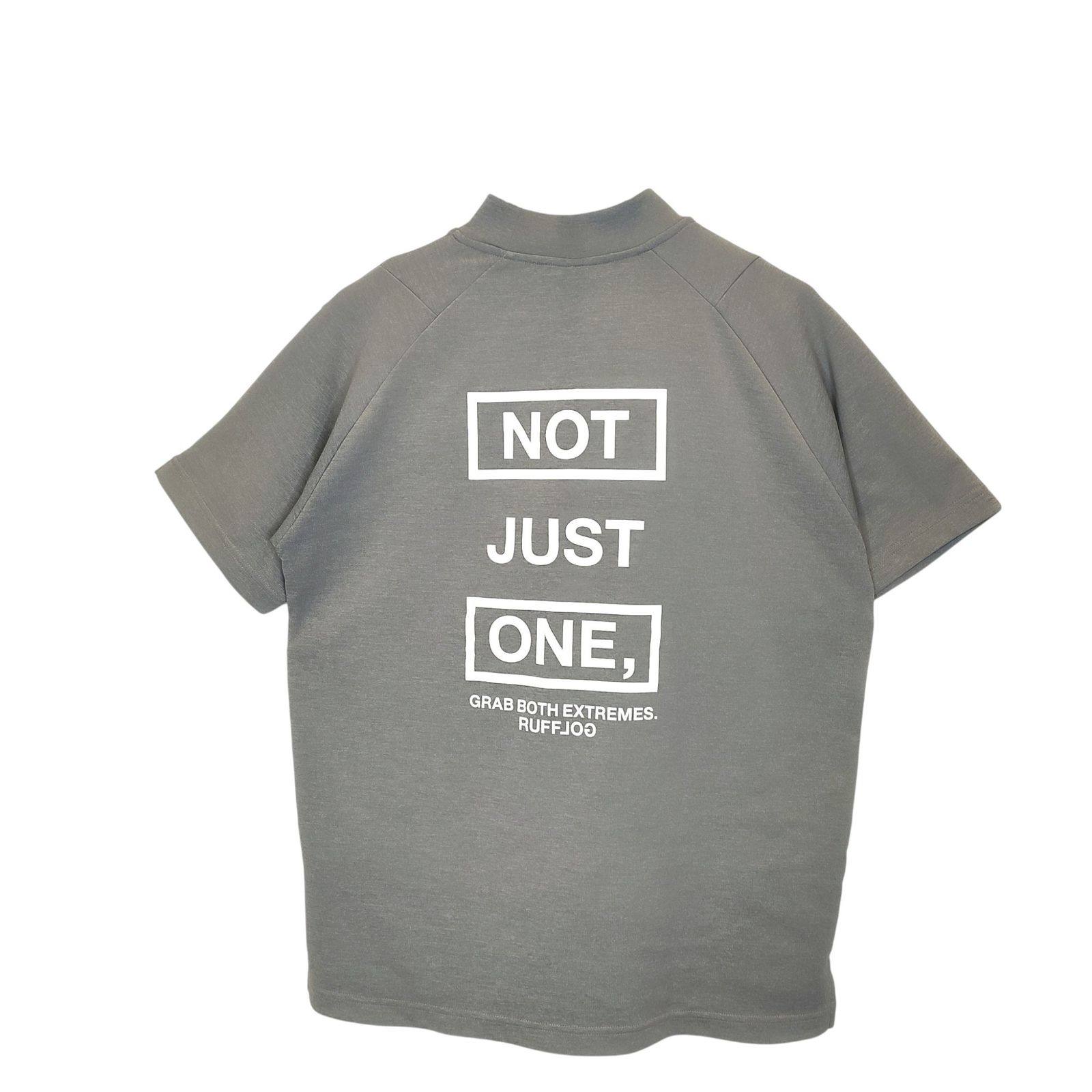 RUFFLOG ラフロッグ モックネック 半袖 Tシャツ M グレー メンズ
