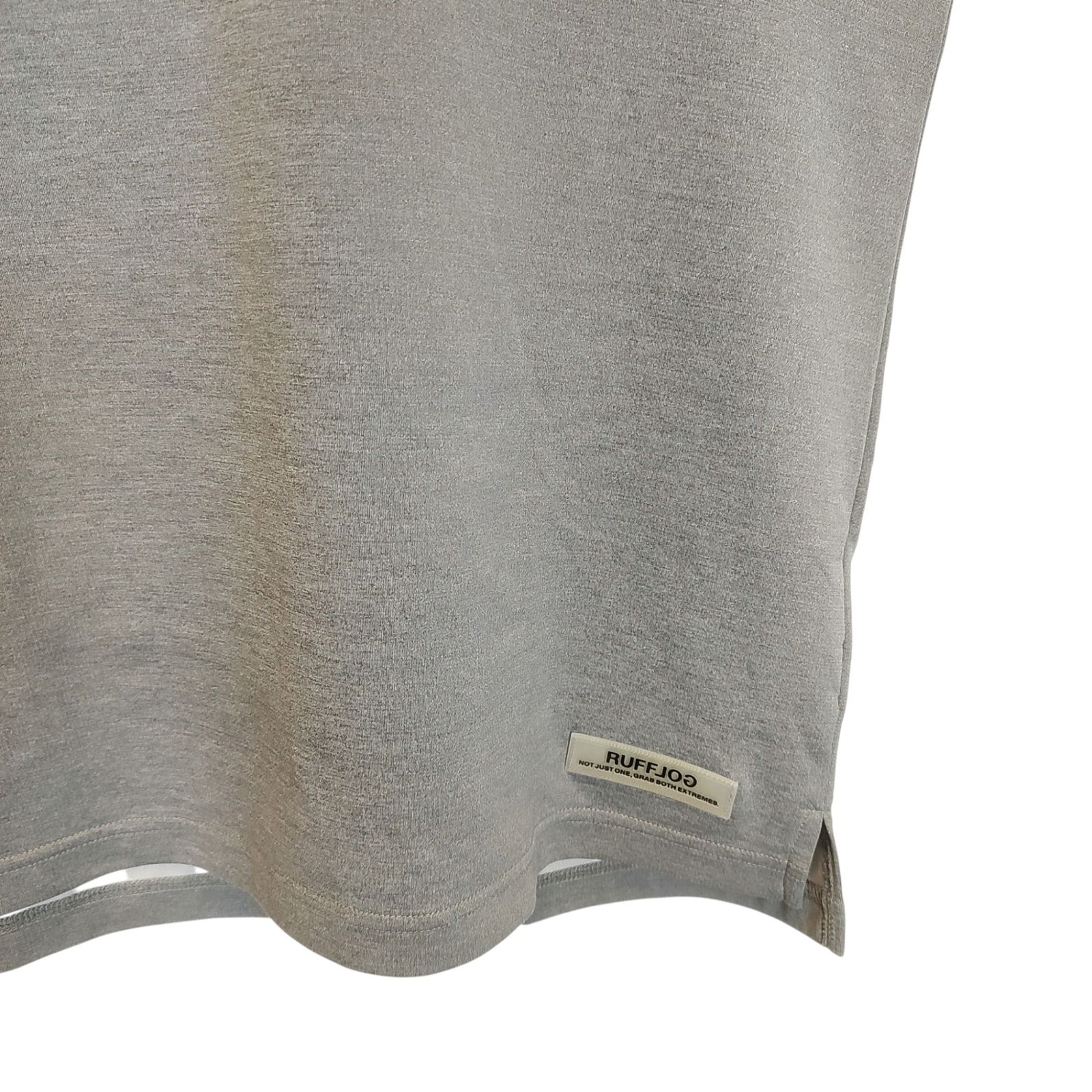 RUFFLOG ラフロッグ モックネック 半袖 Tシャツ M グレー メンズ