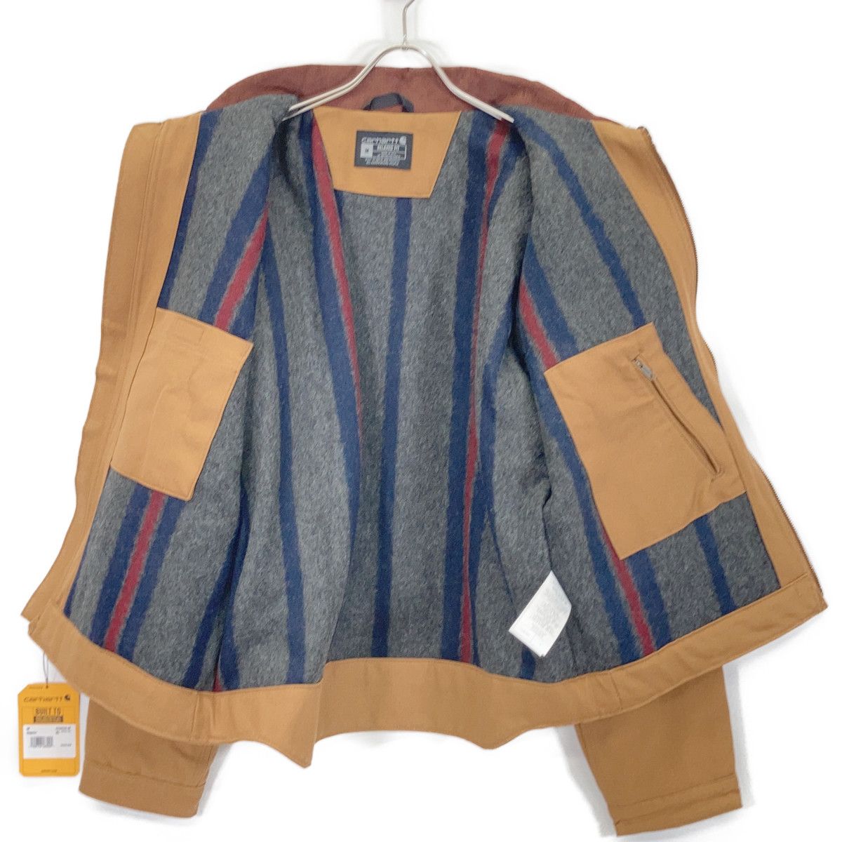 Carhartt カーハート OJ3828-M ﾌﾞﾗｳﾝ ﾘﾗｯｸｽﾌｨｯﾄ 裏地ﾌﾞﾗﾝｹｯﾄ ｼﾞｯﾌﾟｱｯﾌﾟ