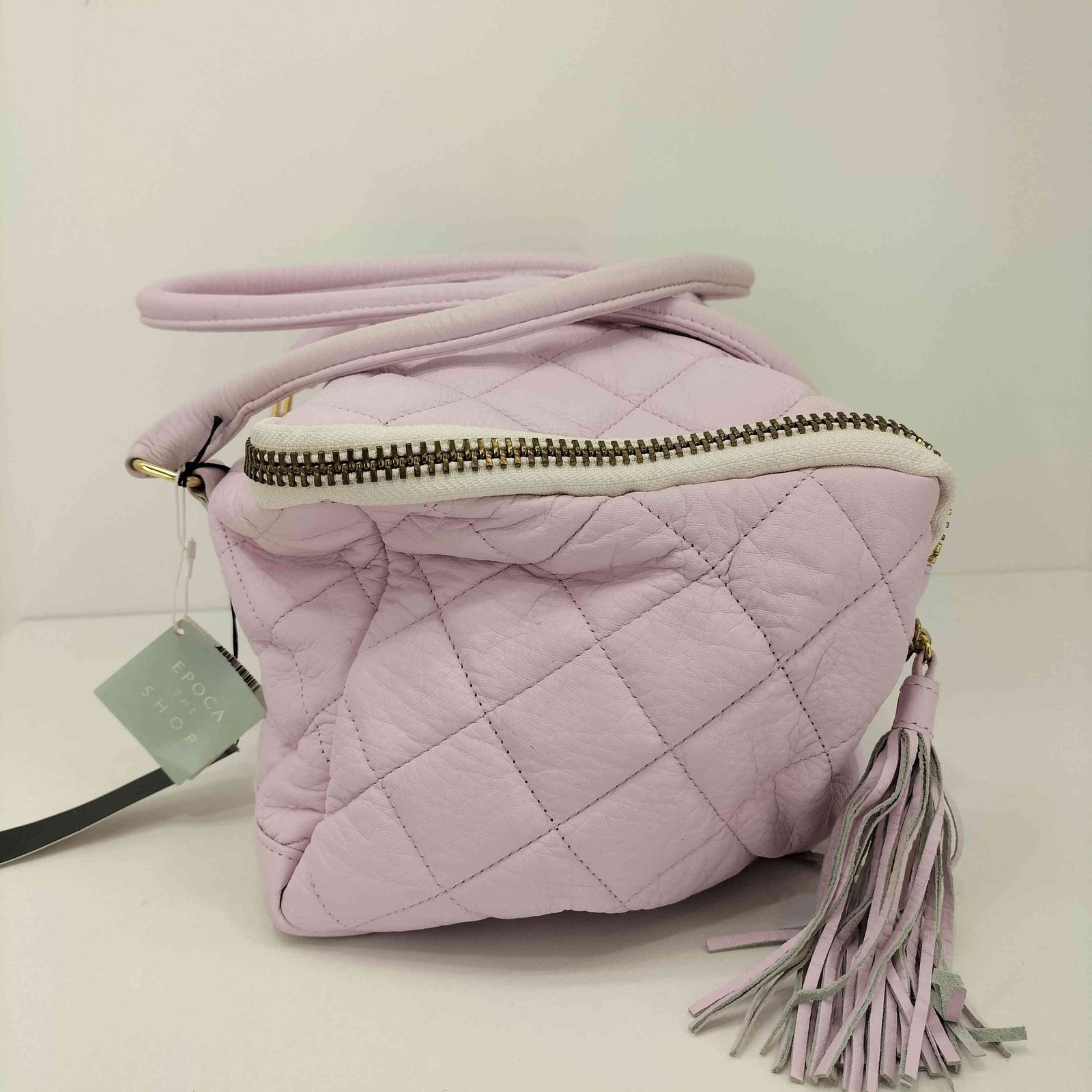 ユーズドフルギ USED古着 キルティング レザーボストンバッグ 