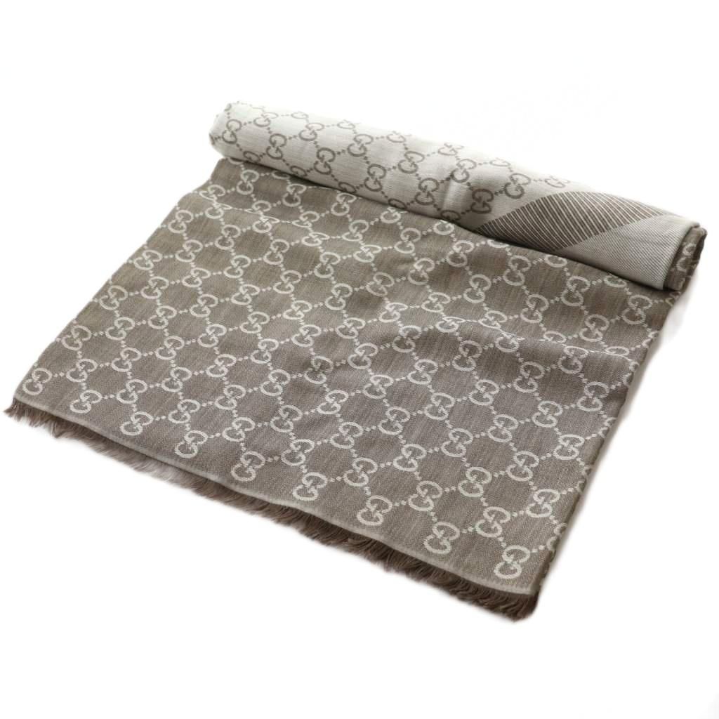 グッチ GUCCI ストール マフラー GG柄 グレー 281942 /SS □OS - メルカリ
