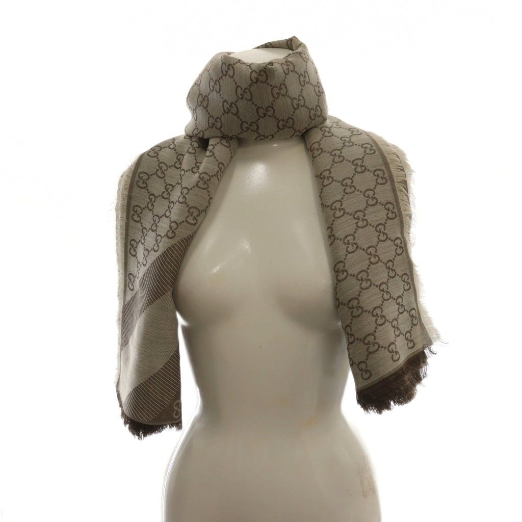 グッチ GUCCI ストール マフラー GG柄 グレー 281942 /SS □OS - メルカリ