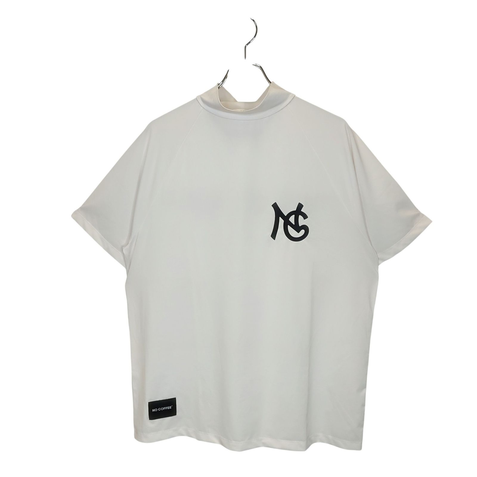 NO COFFEE ノーコーヒー モックネック 半袖 Tシャツ S ホワイト系