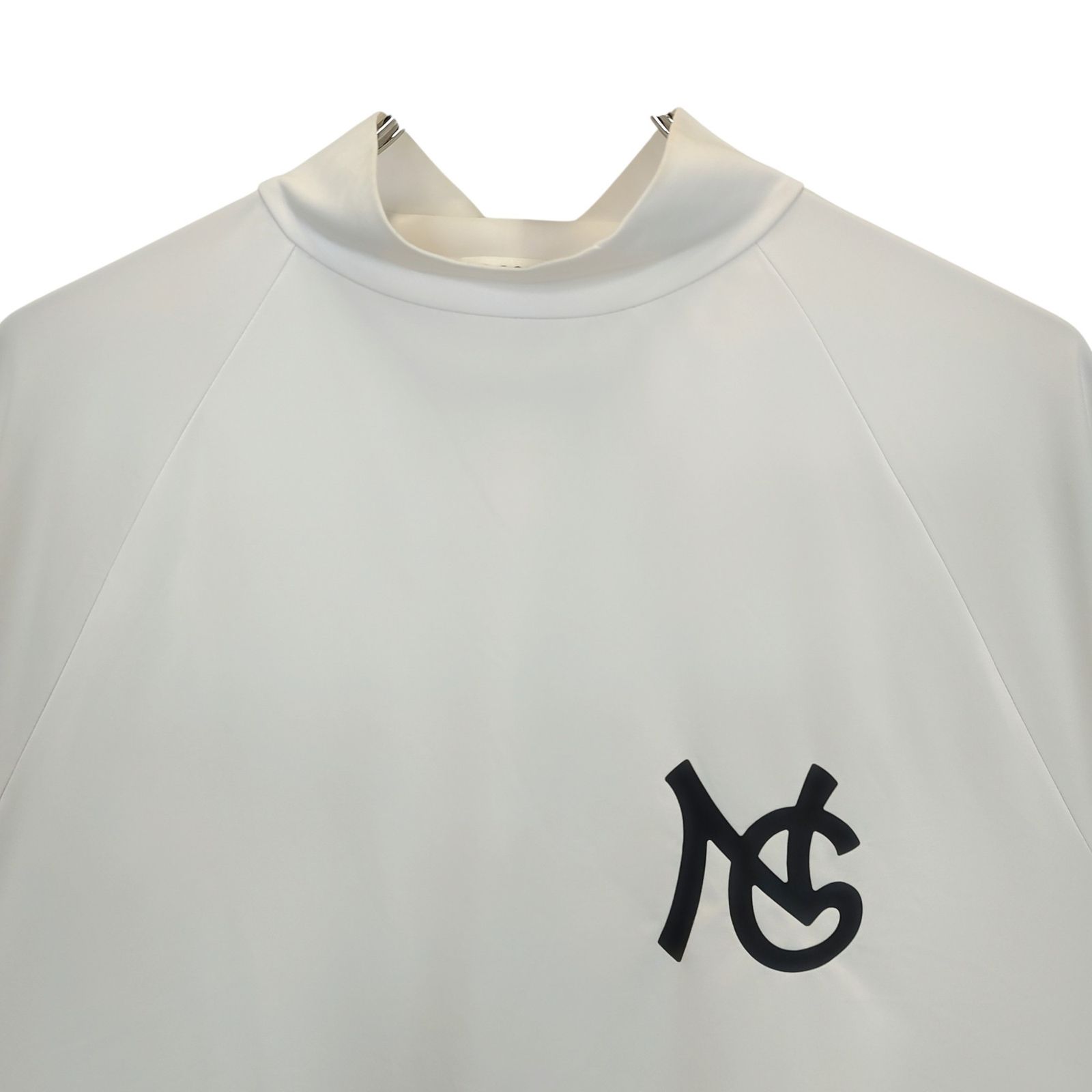 NO COFFEE ノーコーヒー モックネック 半袖 Tシャツ S ホワイト系