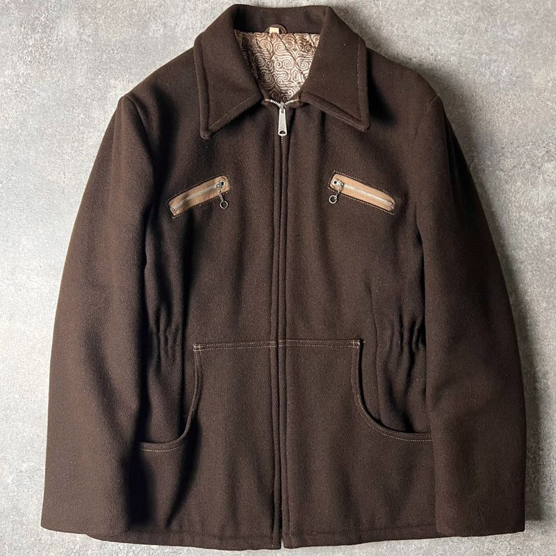 60s JEANS WEST 中綿 ライナー ウール スポーツ ジャケット 40 / 60 