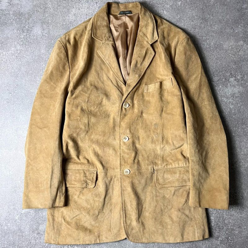 00s BANANA REPUBLIC 本革 スエード テーラード ジャケット L / 00年代