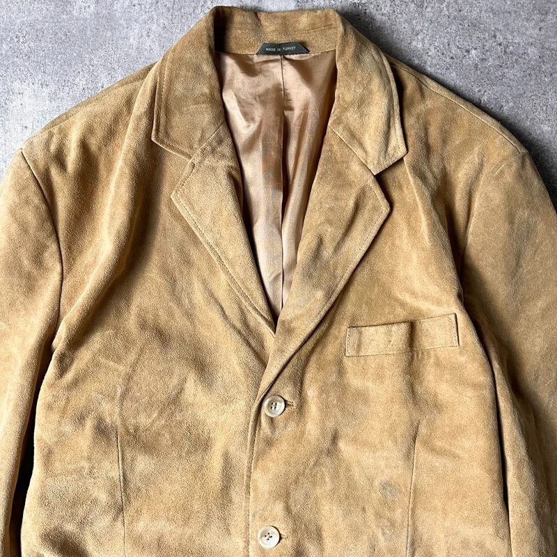 00s BANANA REPUBLIC 本革 スエード テーラード ジャケット L / 00年代