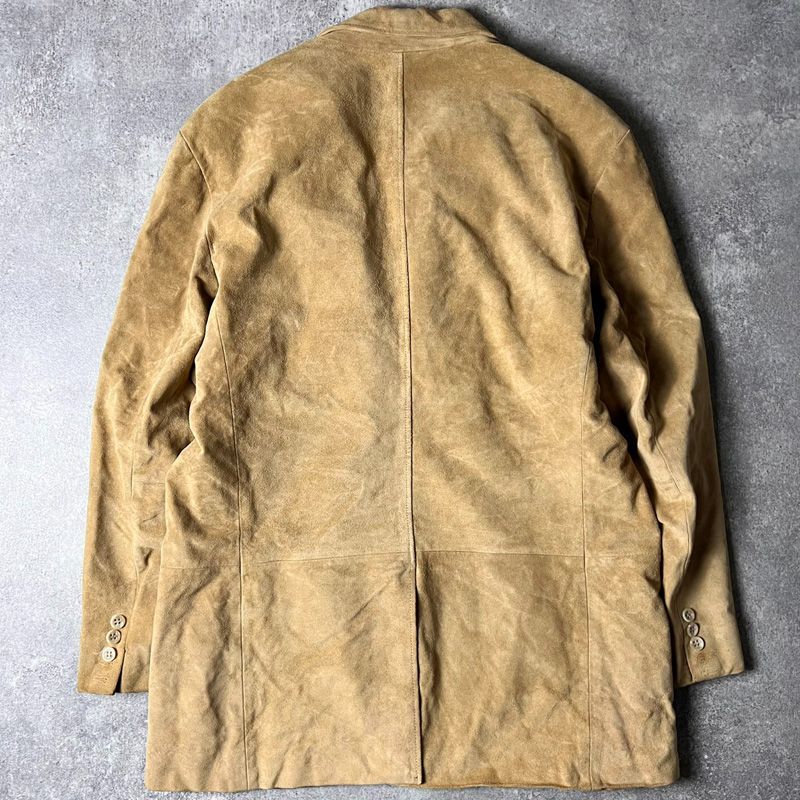 00s BANANA REPUBLIC 本革 スエード テーラード ジャケット L / 00年代