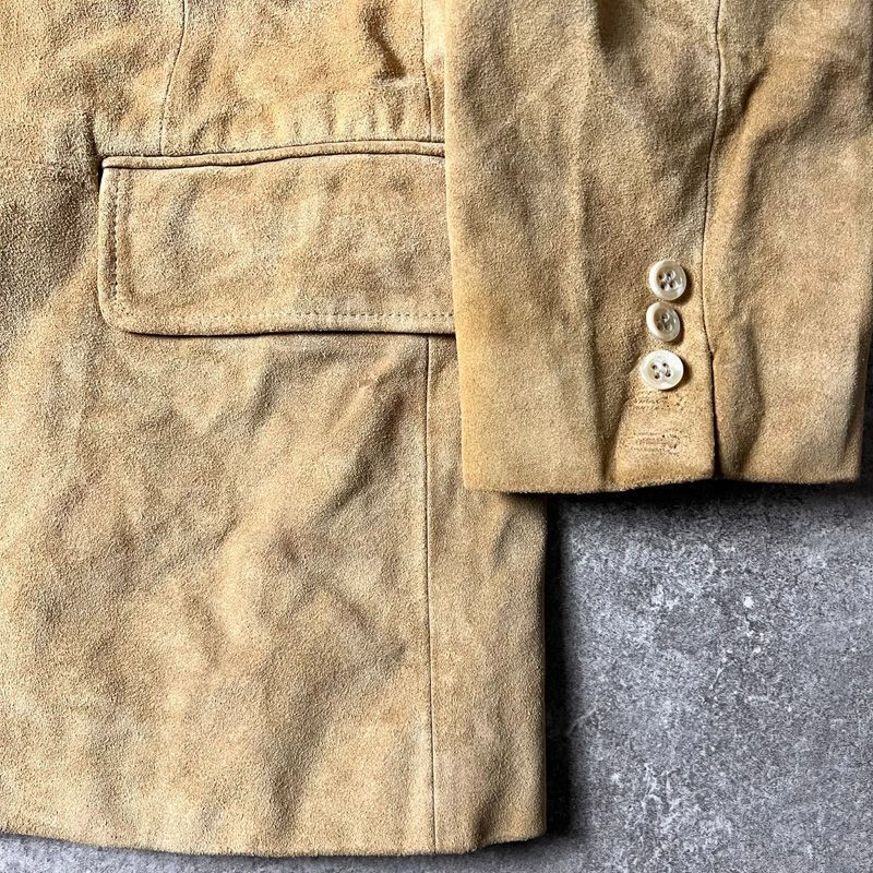 BANANA REPUBLIC 00's ラムレザー テーラードジャケット 00s BANANA REPUBLIC 本革 スエード テーラード ジャケット L / 00年代