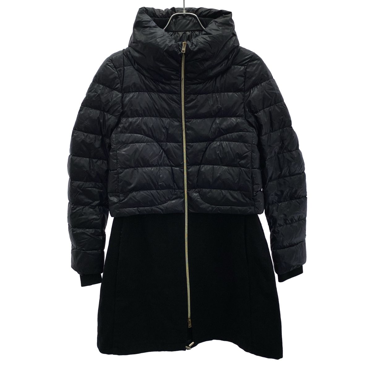 HERNO ヘルノ ウールレイヤードダウンコート ネイビー系 40 - メルカリ