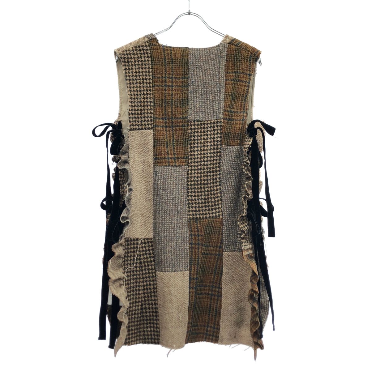 MALION vintage マリオンヴィンテージ tweed frill ribbon vest