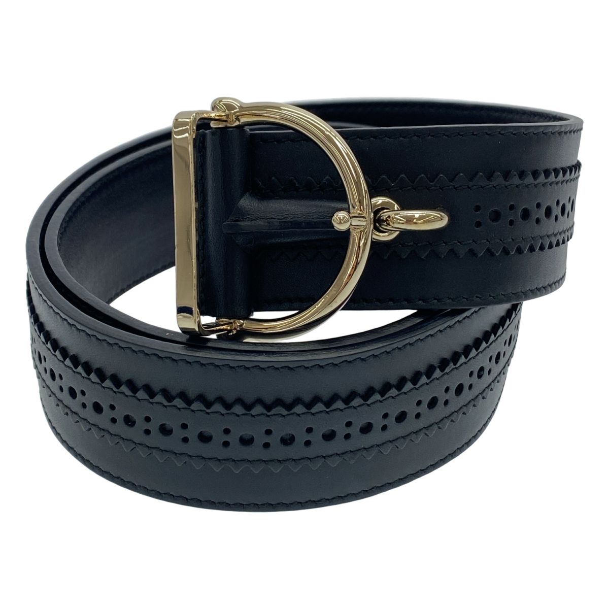 ⭐*️様 未使用品　GUCCI バックルデザインリング　29号 GUCCI グッチ Dリングバックルレザーベルト 297019・525040 ブラック