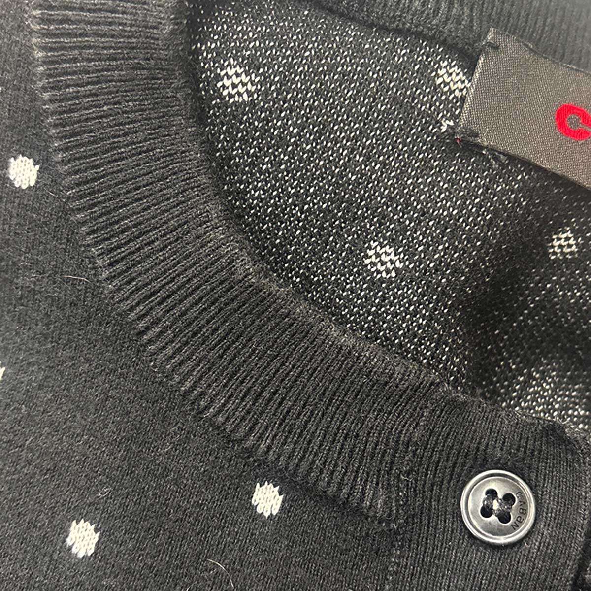 CABaN キャバン 22SS コットンカシミヤ ドットジャカードクルーネック  