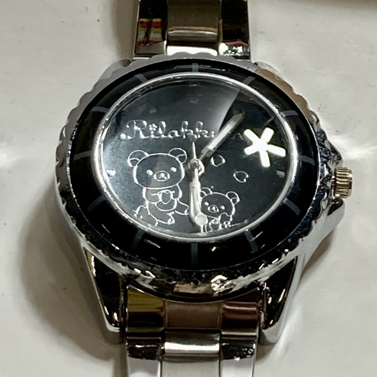  リラックマ 腕時計 2点 まとめ商品 ペアウォッチ ステンレス製 ブラック 2019年 San X 動作未 元箱なし 品 その他 キャラクターグッズ