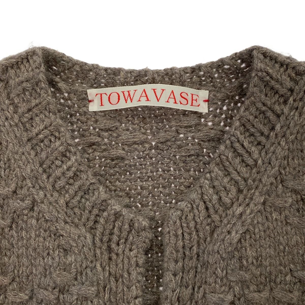TOWAVASE トワヴァーズ Nosleeve Cardigan ノースリーブ カシミヤカーディガン 24-0045A グレー TOWAVASE トワヴァーズ Nosleeve Cardigan ノースリーブ カシミヤ