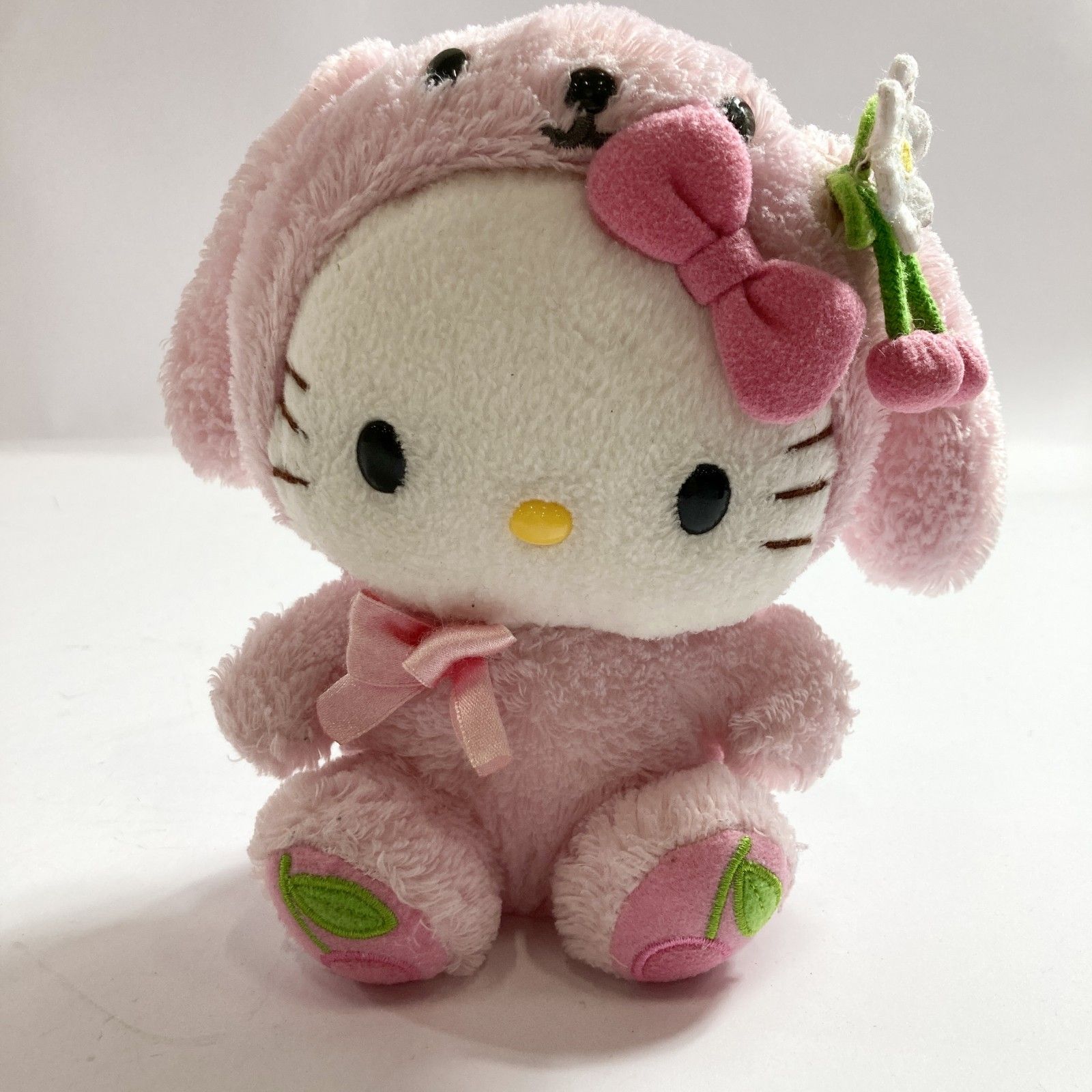 ハローキティ着ぐるみぬいぐるみ うさぎ垂れ耳さくらんぼ2005年製サンリオレトロ ☆ Hello Kitty ハローキティ 着ぐるみ ぬいぐるみ さくらんぼ うさぎ