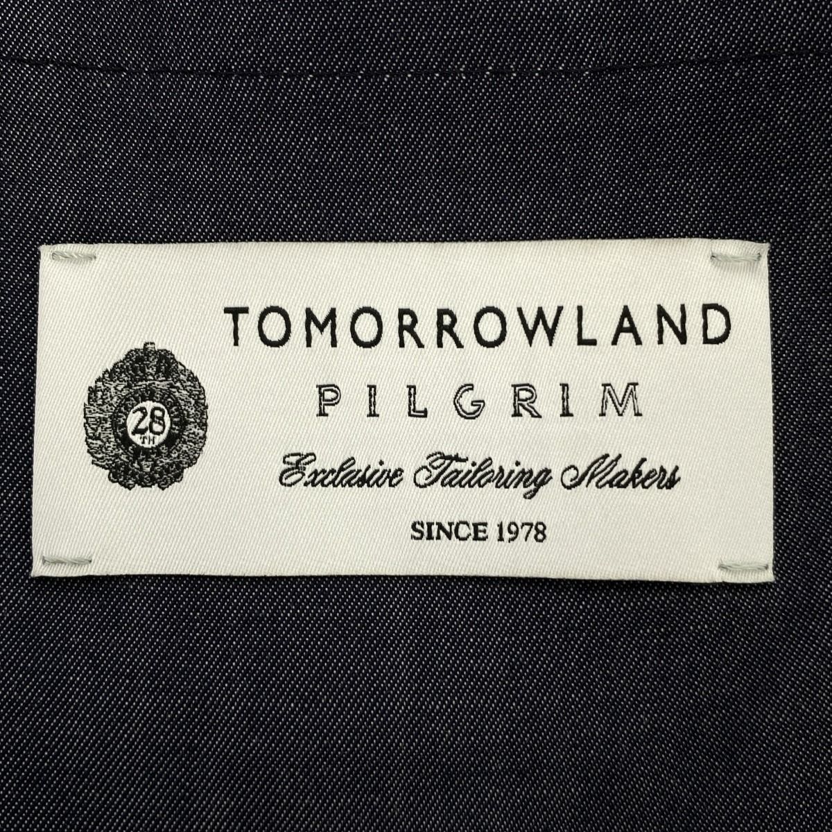 美品トゥモローランド　Pilgrimカシミヤ混 テーラードジャケットグレー 44 TOMORROWLAND PILGRIM トゥモローランド ピルグリム Ermenegildo Zegna