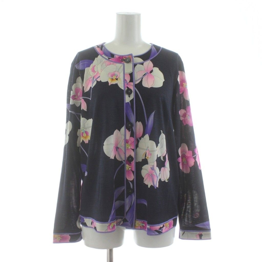 レオナール　花柄長袖カーディガン LEONARD 花柄 長袖カーディガン レオナール LEONARD FASHION