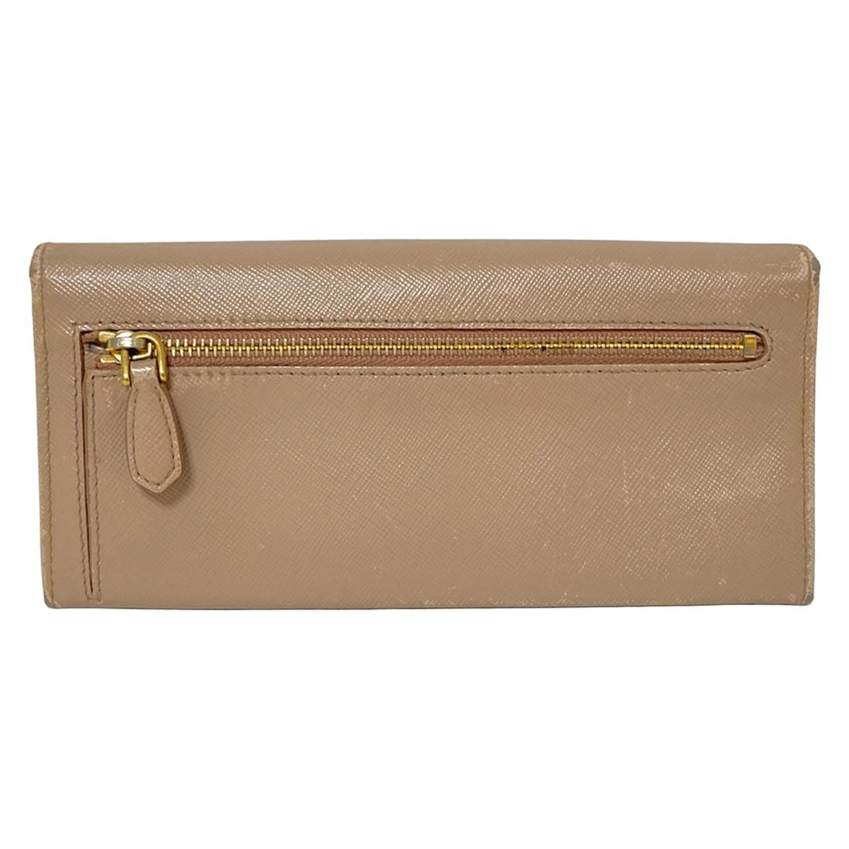 PRADA(プラダ) 長財布 - ピンクベージュ レザー - メルカリ