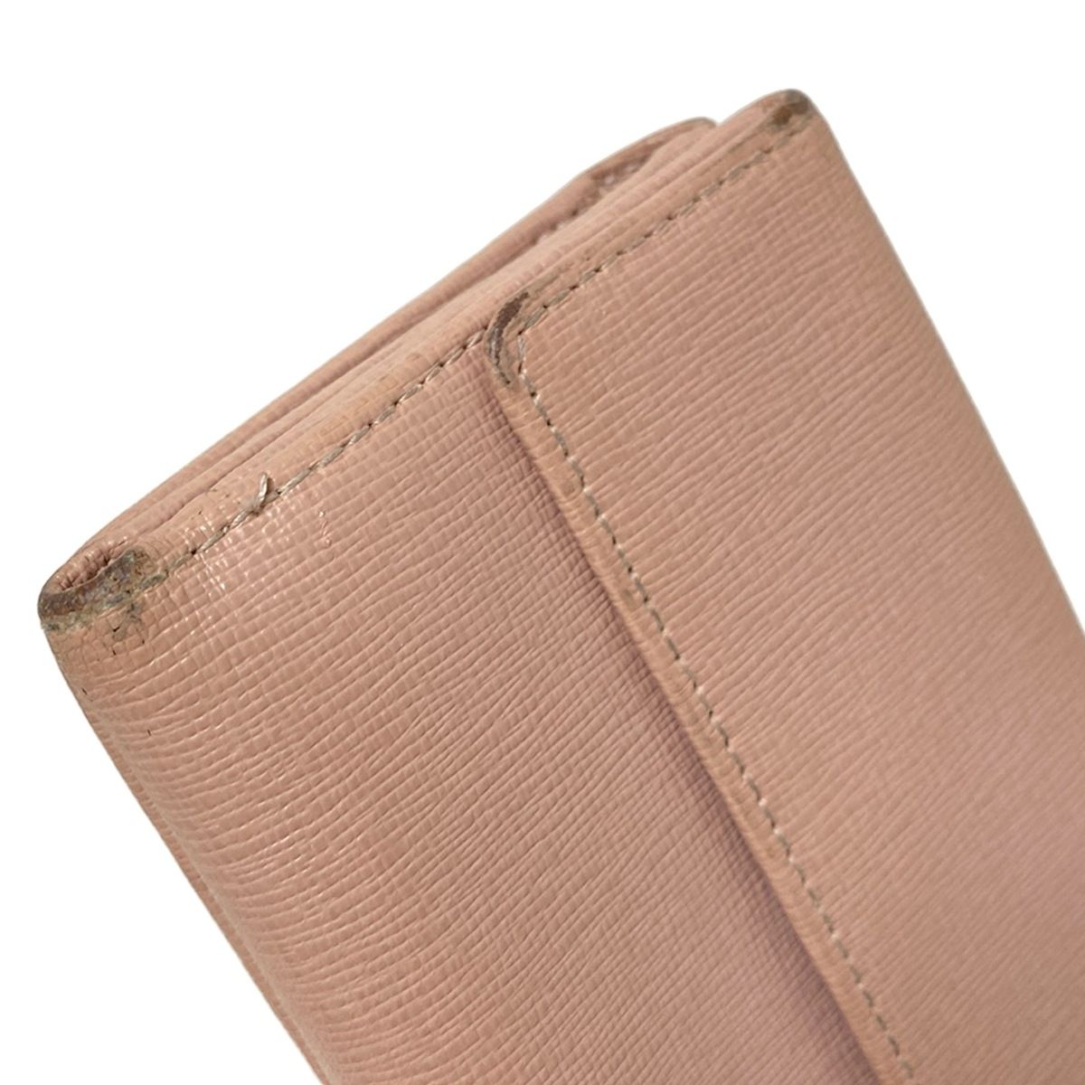 FURLA(フルラ) 3つ折り財布 - ピンクベージュ レザー - メルカリ