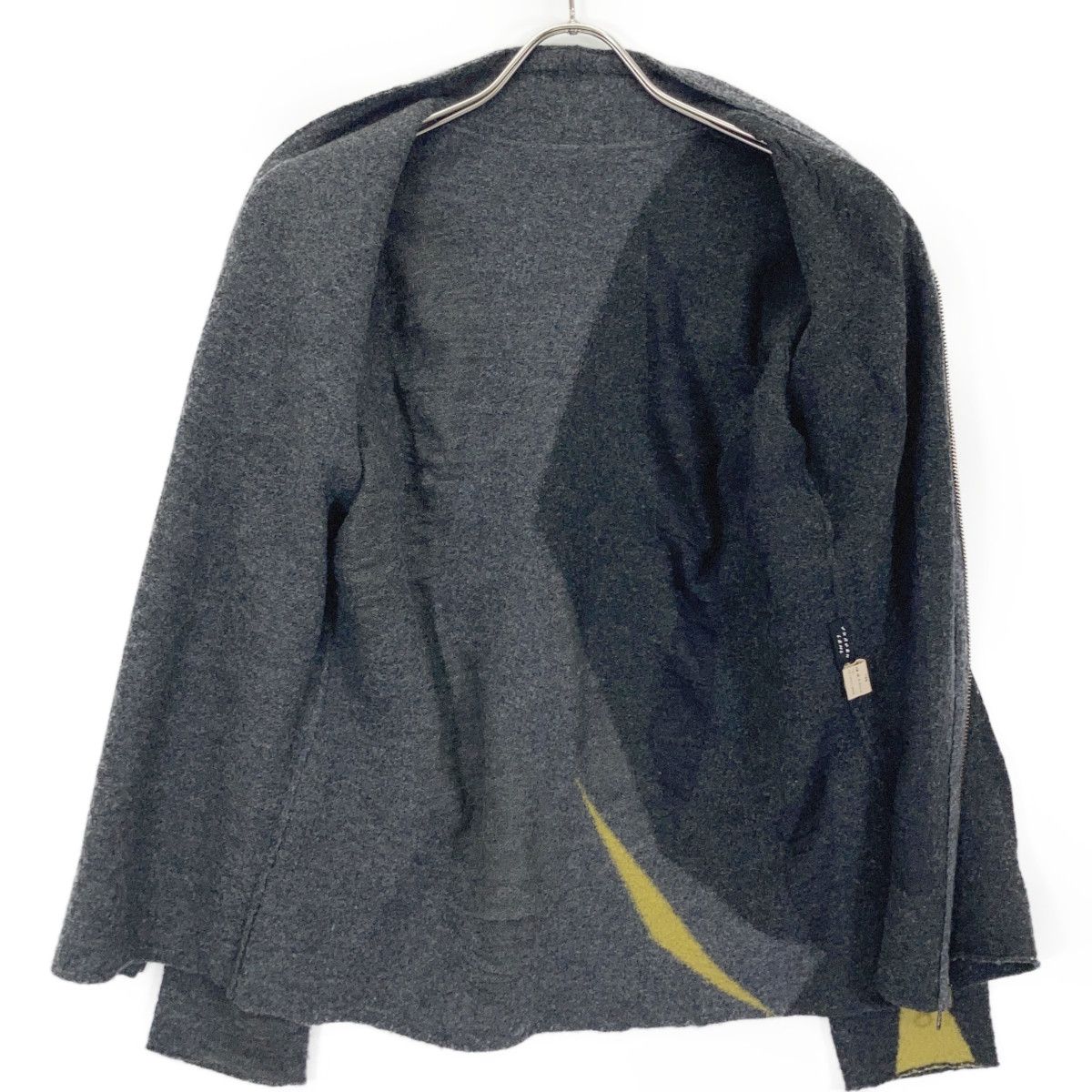 美品　ヨーガンレール ジャケット グレー　羽織り　アウターJURGEN LEHL JURGEN LEHL ヨーガンレール ｸﾞﾚｰ×ｲｴﾛｰ ｼﾞｯﾌﾟｱｯﾌﾟ ｼﾞｬｹｯﾄ M - メルカリ