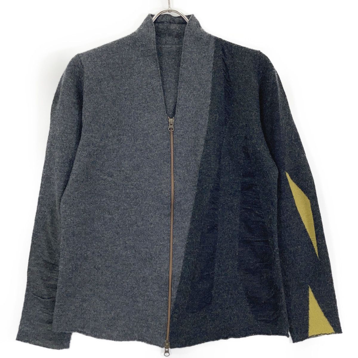 JURGEN LEHL ヨーガンレール ｸﾞﾚｰ×ｲｴﾛｰ ｼﾞｯﾌﾟｱｯﾌﾟ ｼﾞｬｹｯﾄ M - メルカリ