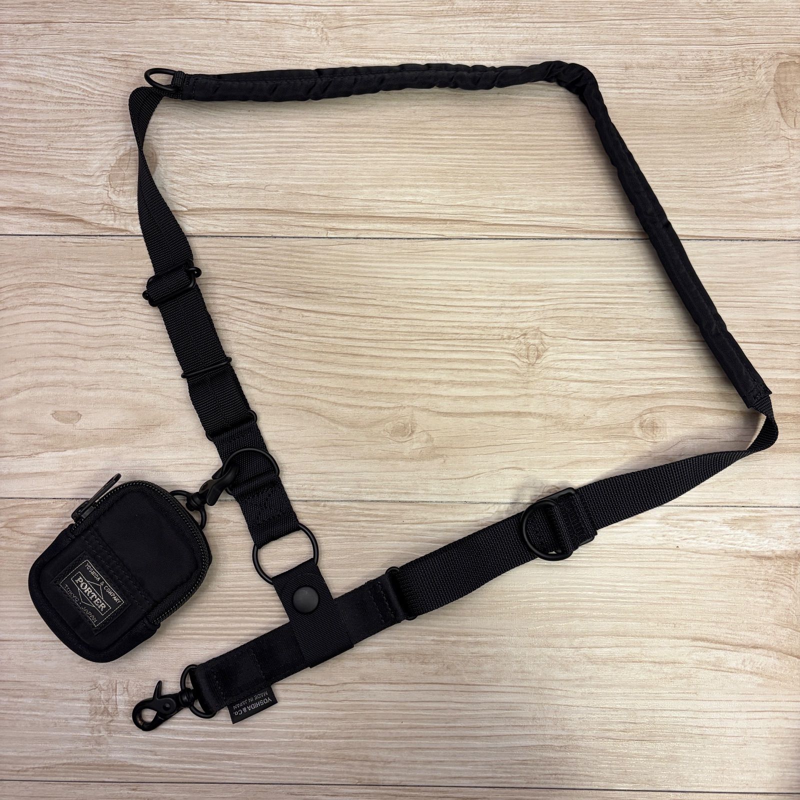 ✨美品 PORTER ポーター ショルダーストラップ ポーチ付き ブラック