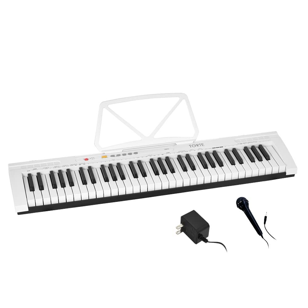 TORTE 電子ピアノ ホワイト マイク付き TORTE 電子ピアノ ホワイト マイク付き TORTE 電子ピアノ ホワイト