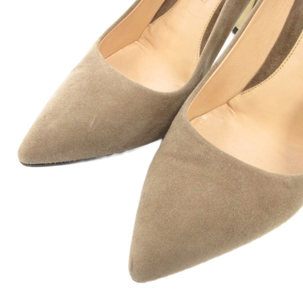 ペリーコ PELLICO パンプス スエードレザー 36.5 茶 ブラウン ポイン