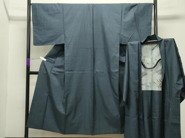 アンサンブル 平和屋着物□男性 本場村山大島紬 亀甲絣文様 証紙 本場
