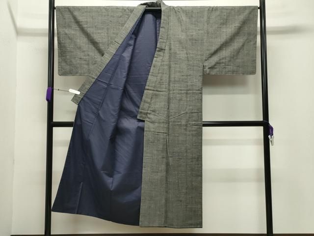 平和屋着物○男性 紬 アンサンブル 長羽織 抽象文様 正絹 逸品 DABC2527ud