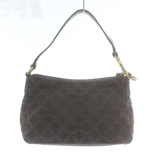 コーチ COACH マディソン オプアート ハンドバッグ ポーチ キャンバス