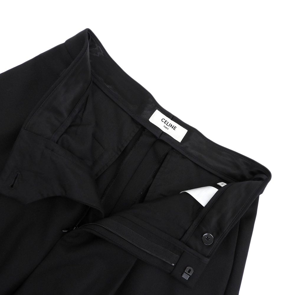 CELINE セリーヌ TAILLAT PANTS タック ウール ワイドスラックスパンツ