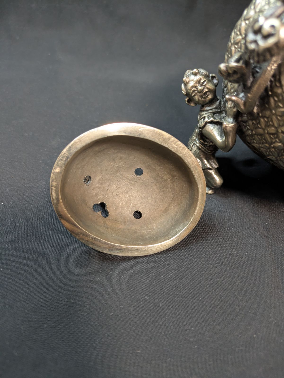 高岡銅器 香炉 須賀月芳 蝋型鋳物原型師 共箱 証明書付 金工 香道具