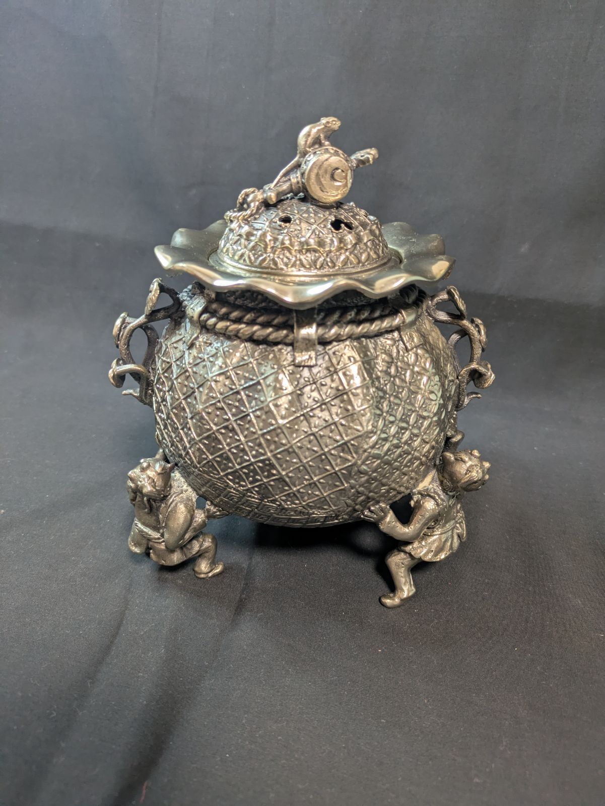 高岡銅器 高岡銅器展示館 香炉 蝋型鋳造香炉 月芳 須賀七郎作 Yahoo