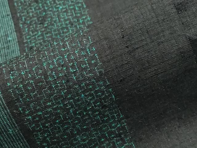 平和屋着物●本場結城紬　重要無形文化財　80亀甲　間道　正絹　逸品　CABB0333gh 平和屋着物○本場結城紬 重要無形文化財 80亀甲 間道 正絹 逸品