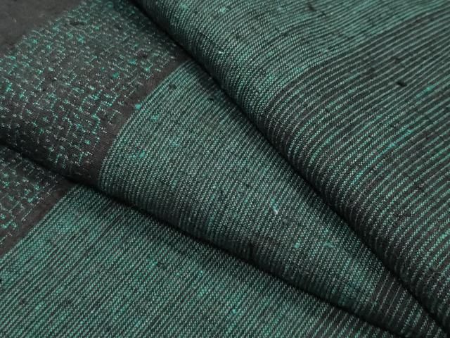 平和屋着物●本場結城紬　重要無形文化財　80亀甲　間道　正絹　逸品　CABB0333gh 平和屋着物○本場結城紬 重要無形文化財 80亀甲 間道 正絹 逸品