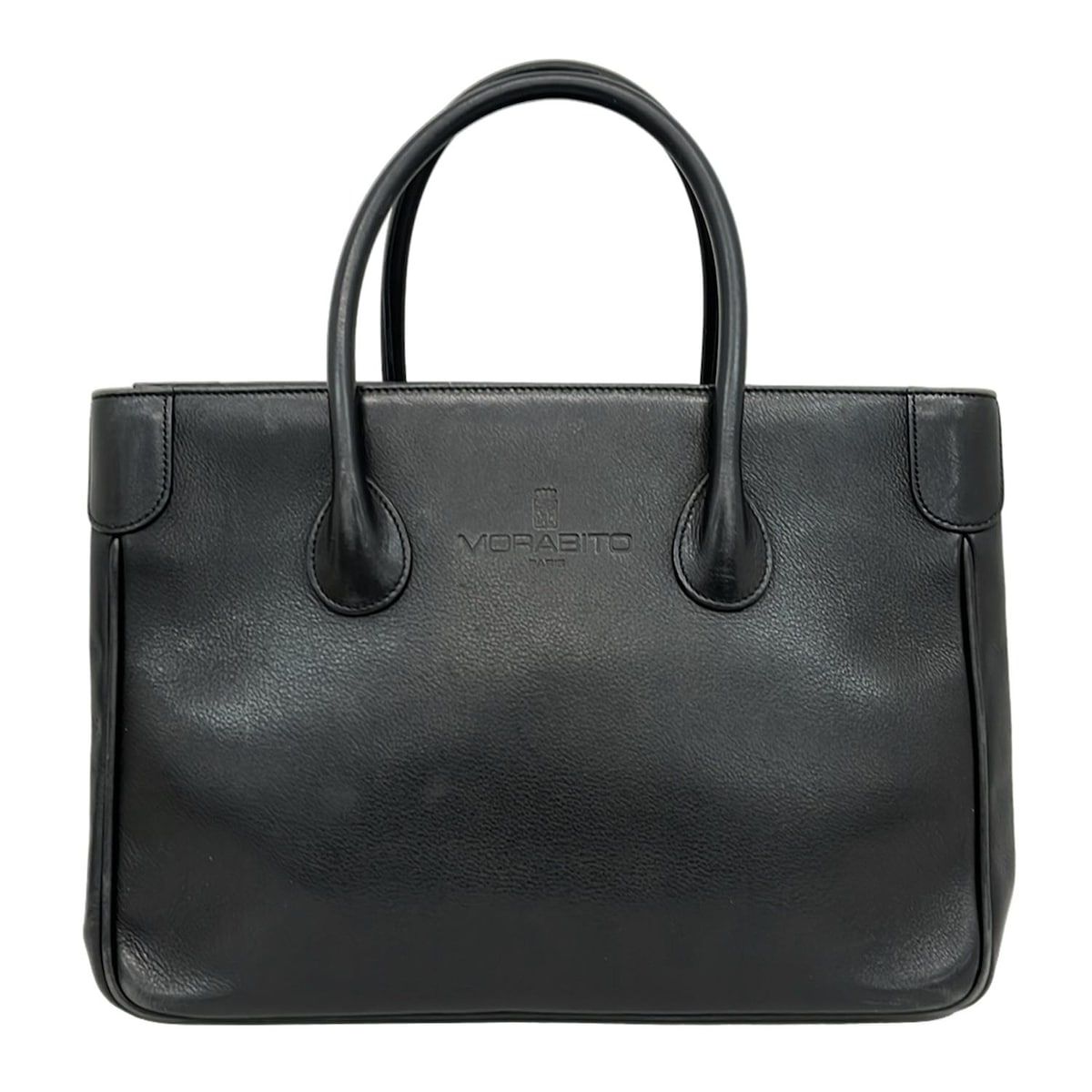 美品　モラビト トートバッグ　黒 レザー　シボ革　MORABITO バッグ MORABITO(モラビト) トートバッグ - 黒 レザー - メルカリ