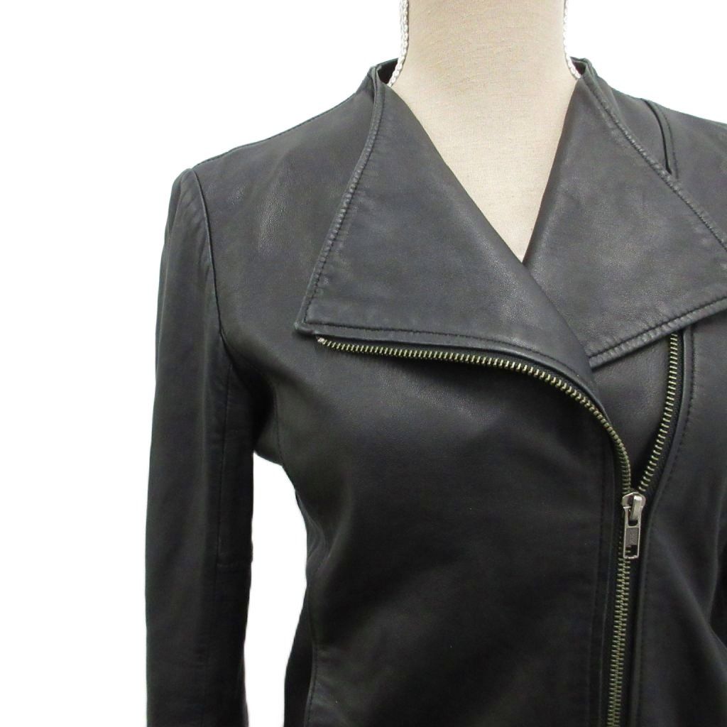 ルシェルブルー LE CIEL BLEU シングルライダースジャケット レザー