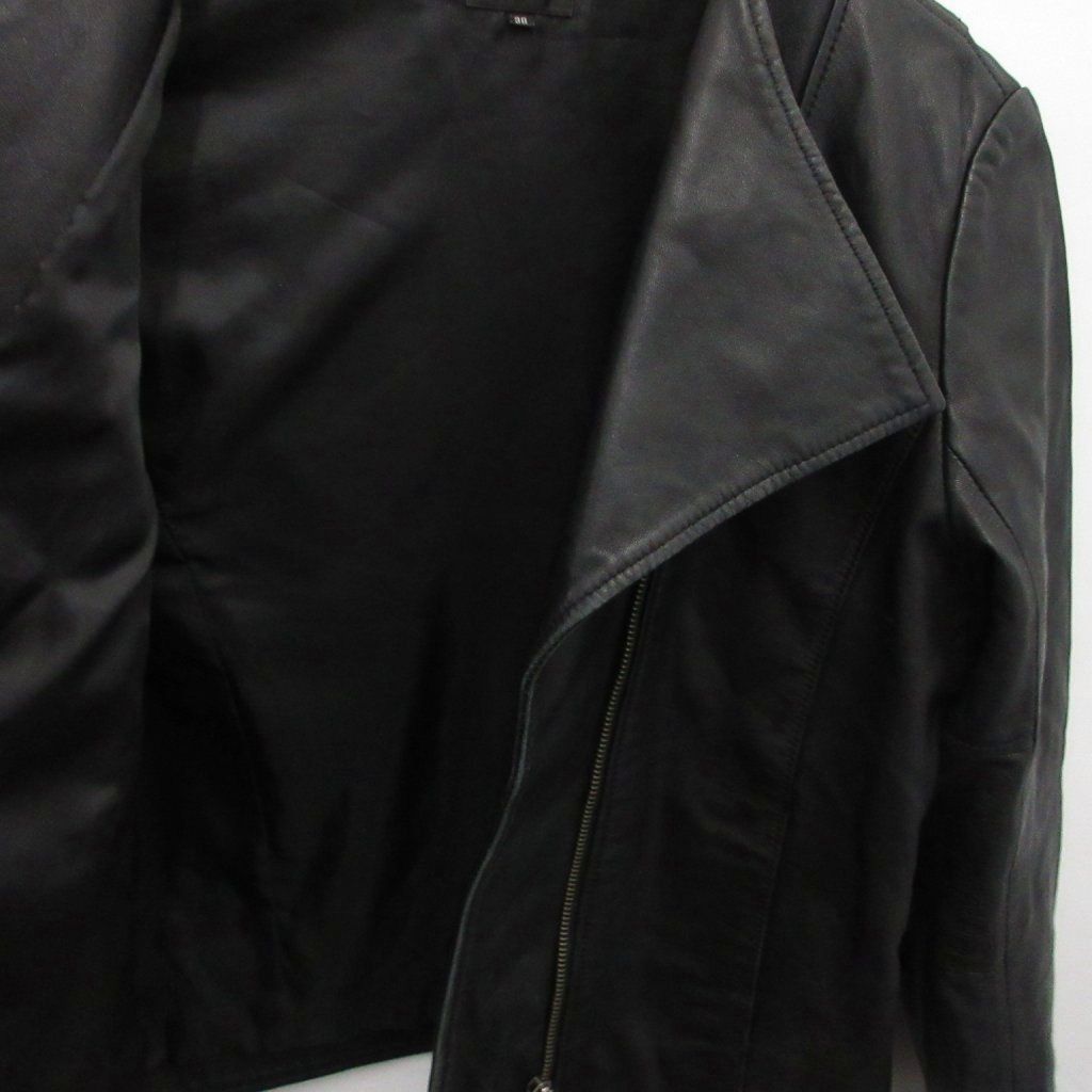 ルシェルブルー LE CIEL BLEU シングルライダースジャケット レザー