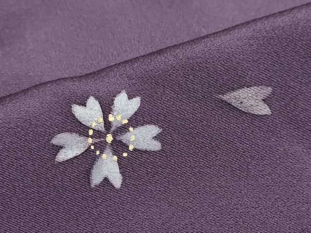 平和屋着物●京友禅作家　伊藤美智夫　訪問着　舞桜文　正絹　逸品　DABB0466ud 平和屋着物○京友禅作家 伊藤美智夫 訪問着 舞桜文 正絹 逸品