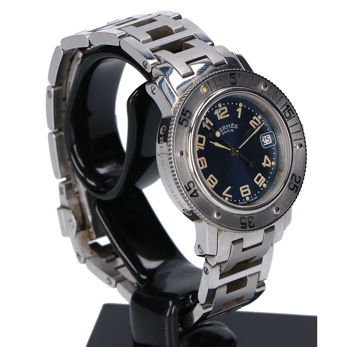 ウォッチHERMES ☆エルメス クオーツ デイト☆USED エルメス