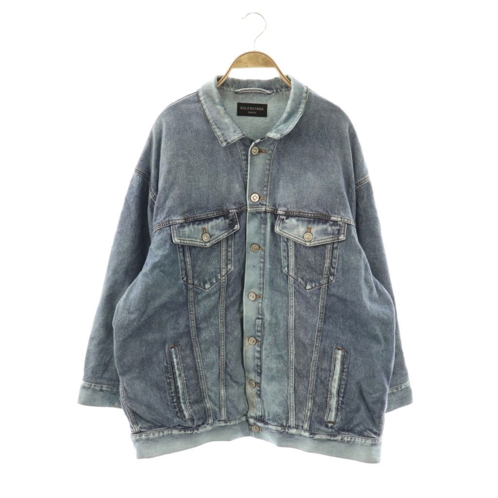 バレンシアガ BALENCIAGA 転写プリントデニムジャケット Gジャン L