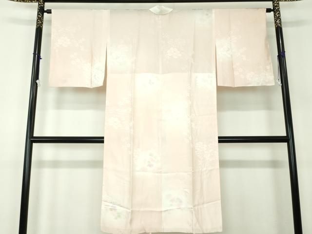 平和屋着物●上質な長襦袢　無双仕立て　舞扇花地紋　暈し染め　正絹　逸品　DABB4373ps 平和屋着物○上質な長襦袢 無双仕立て 舞扇花地紋 暈し染め 正絹 逸品