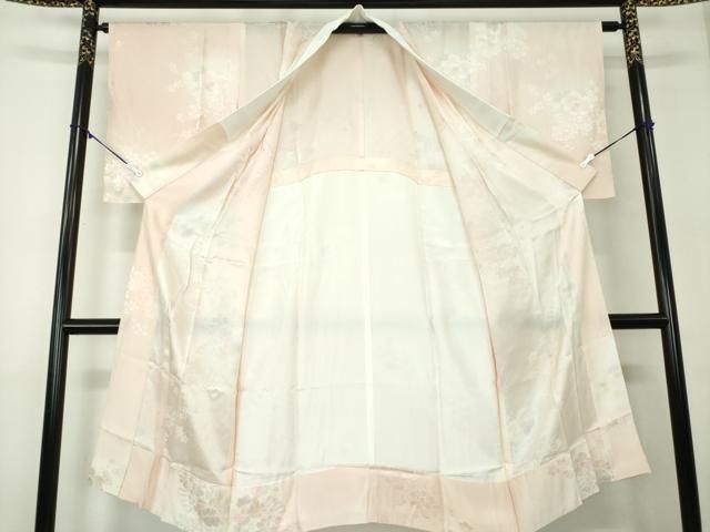 平和屋着物●上質な長襦袢　無双仕立て　舞扇花地紋　暈し染め　正絹　逸品　DABB4373ps 平和屋着物○上質な長襦袢 無双仕立て 舞扇花地紋 暈し染め 正絹 逸品